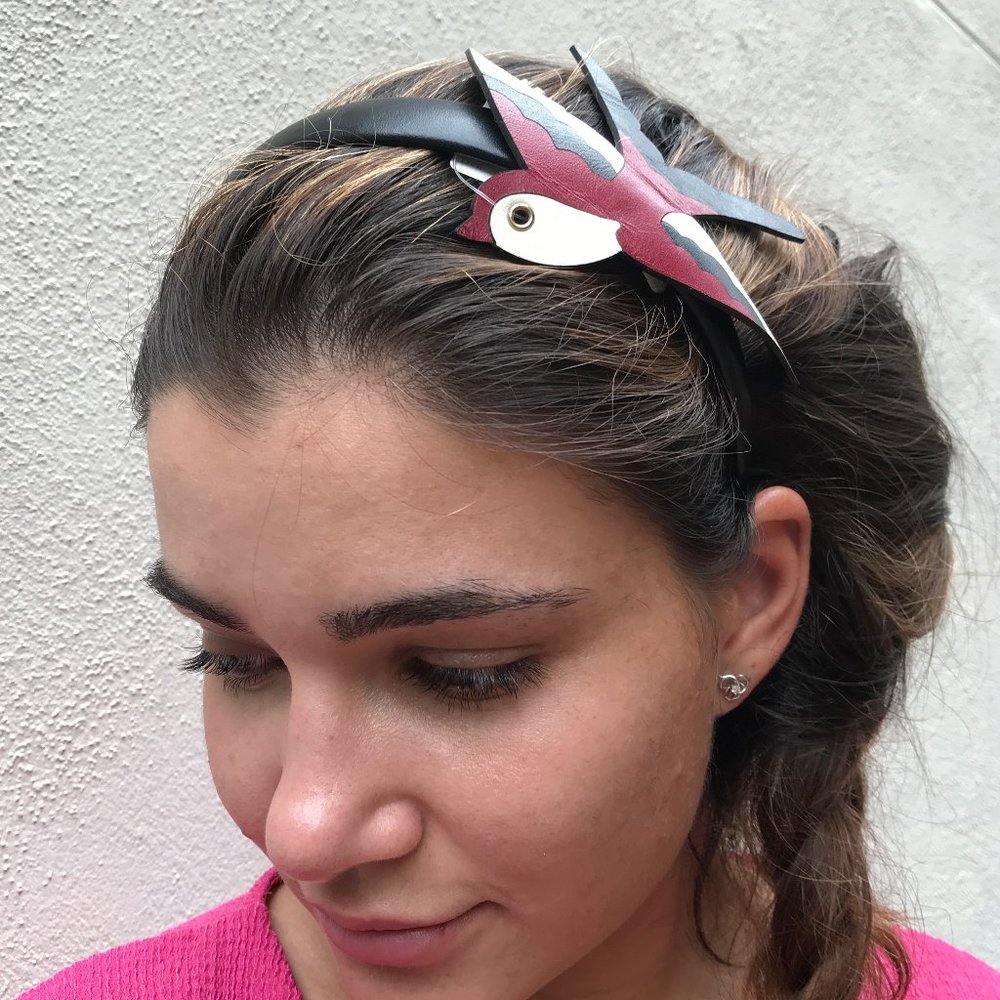 Auc Red Valentino leather lrg flying bird headband - Picture 2 of 11